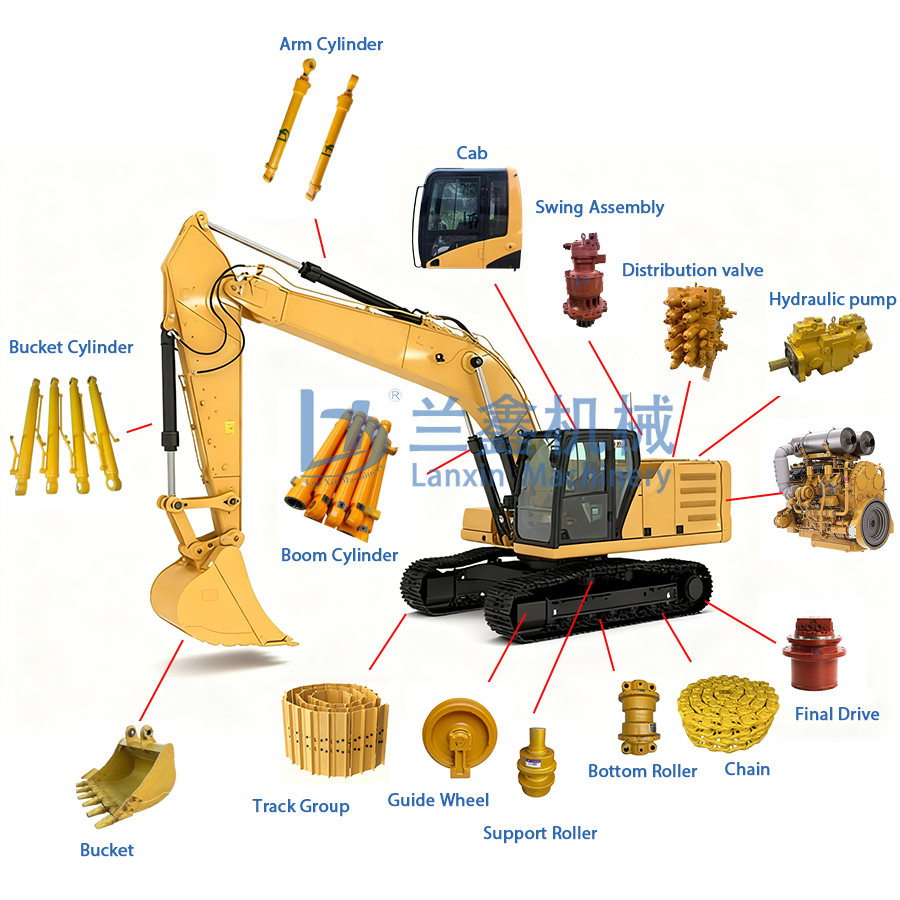 Lanxin Complete Cylinder Head Assembly with Valves & Springs for Yanmar 3TNV88 3TNV88-B Engine